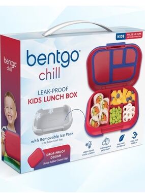 Bentgo Chill Leak-Proof Kids Lunch Box - Red/Blue